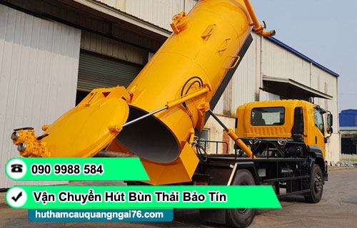 Vận chuyển hút bùn thải Quảng Ngãi Bảo Tín