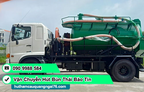 Vận chuyển hút bùn thải công nghiệp xã Bình Sơn