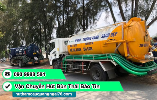 Vận chuyển hút bùn thải công nghiệp xã Khánh Cường